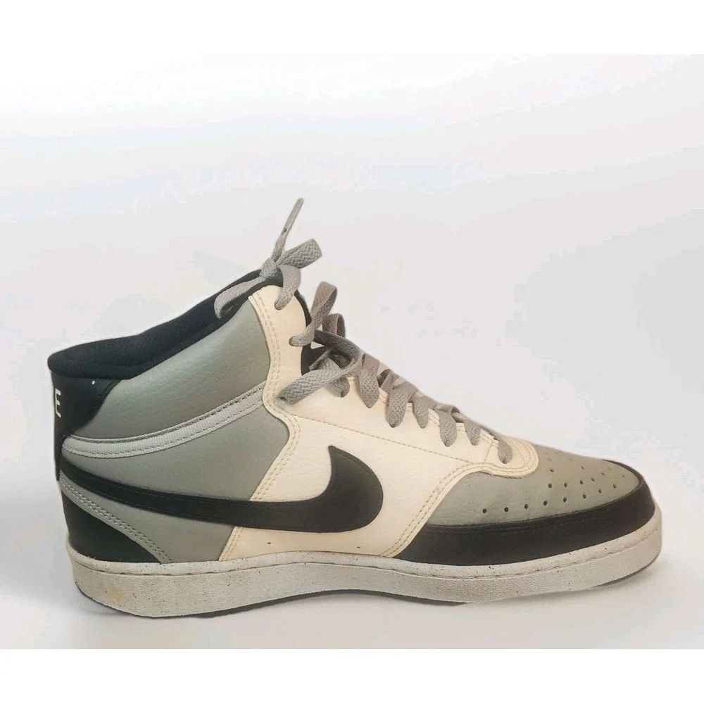 Men's Nike Court Vision Mid NN Lt Smoke Grey/Black-Sail Size‎ 9 Basketball
